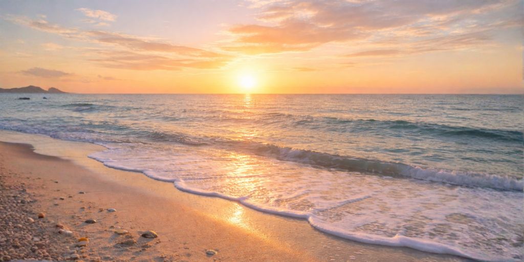sunrise over a calm beach symbolising reflection, clarity and personal growth
