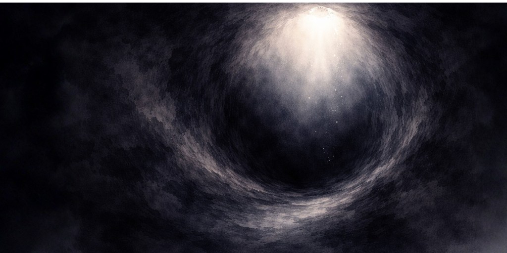 Light emerging from darkness representing healing from self-hatred